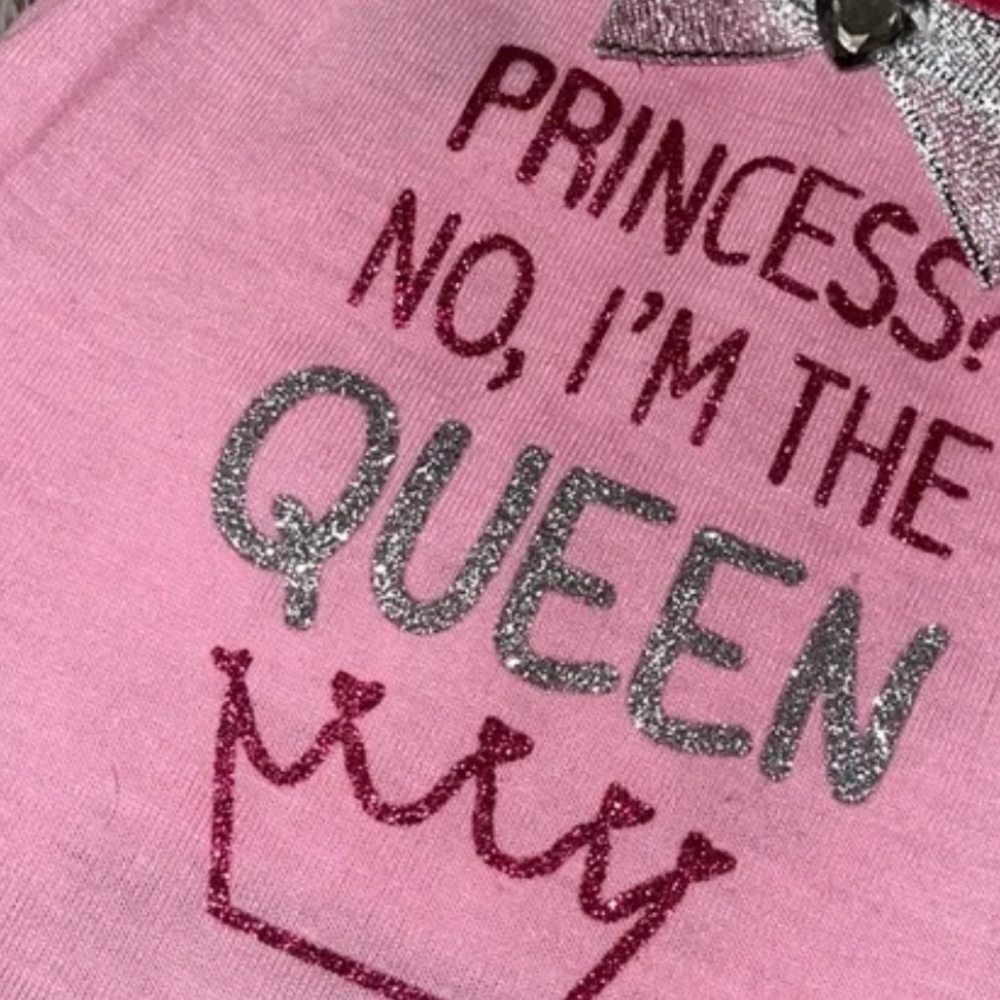 Graphic Princess? No, I’m The Queen Pink Dog Dress, Small - Picture 3 of 8